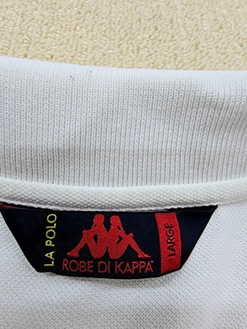 Robe di Kappa Men's White Cotton Polo Shirt Large Omini Logo