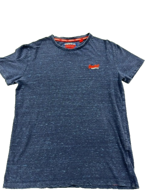 Superdry Orange Label Navy M Men's Short Sleeve Crew Neck T-Shirt Embroidered