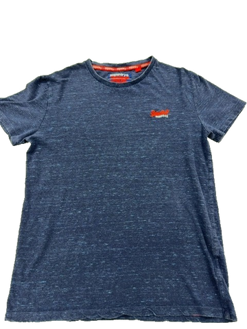 Superdry Orange Label Navy M Men's Short Sleeve Crew Neck T-Shirt Embroidered
