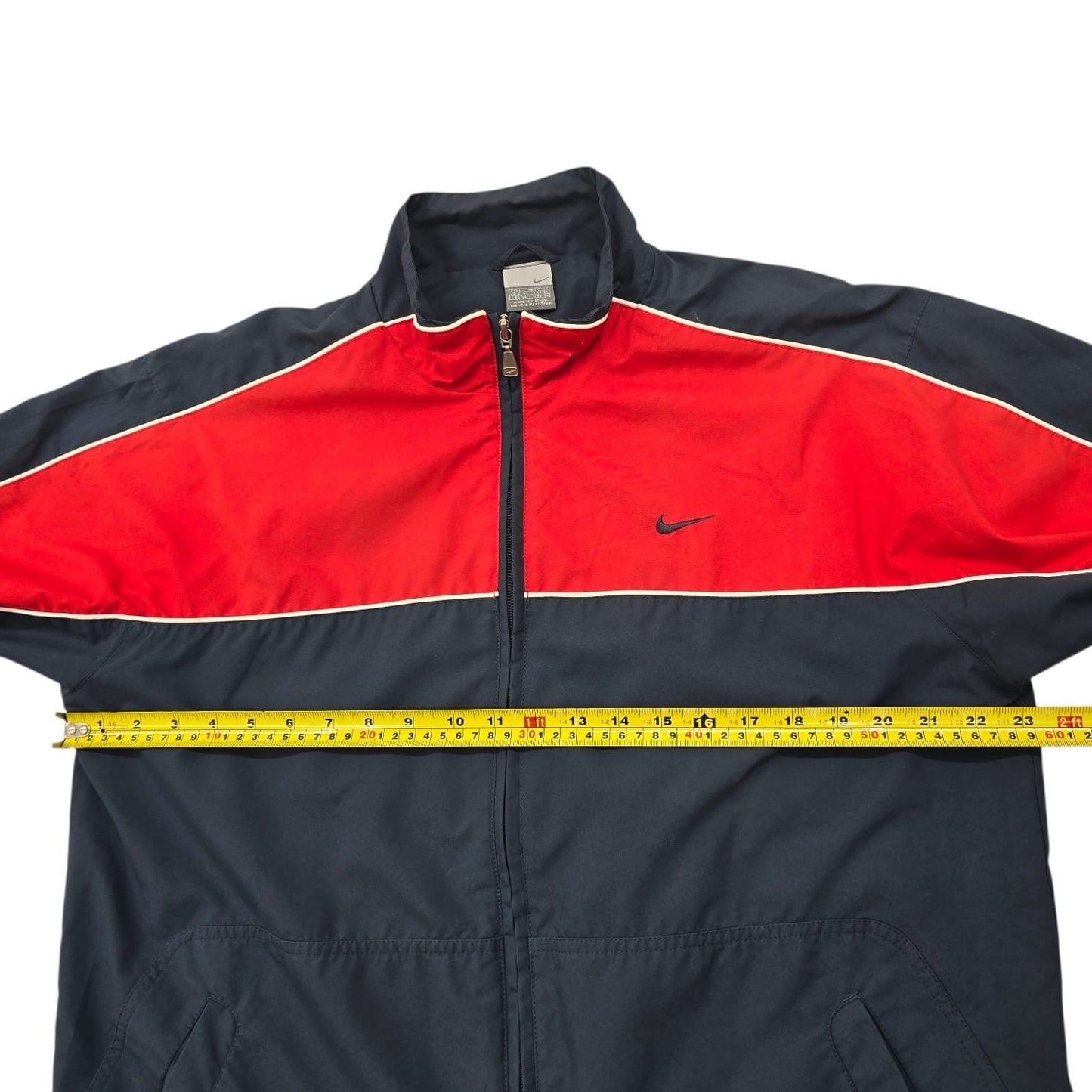 NIKE Men's Navy Blue Red White Vintage Windbreaker Jacket L
