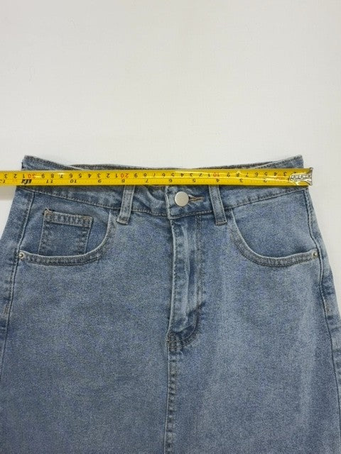 Shein Women's Light Blue Denim Midi Skirt Size M