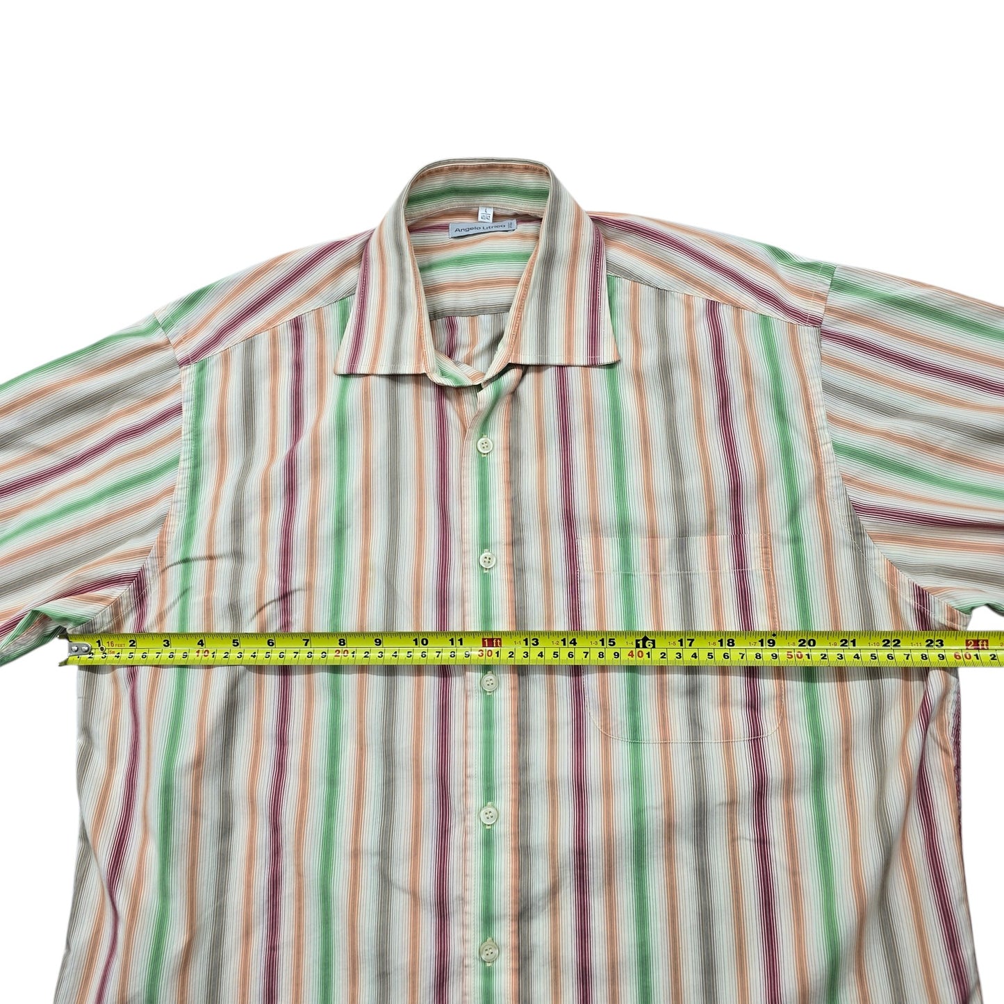 Angelo Litrico Multi-Color Striped Short Sleeve Shirt 41/42