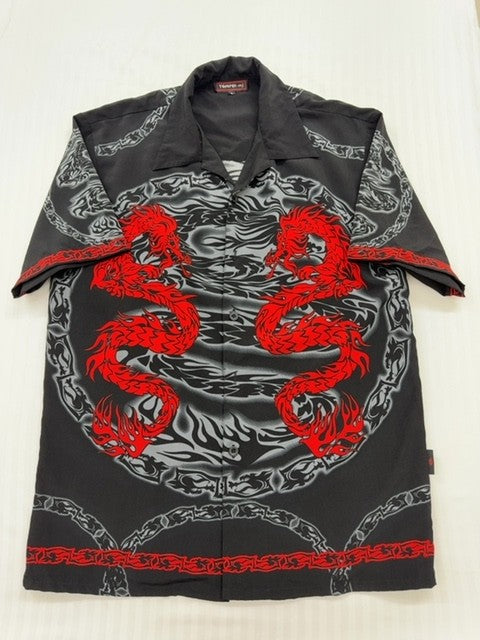 Tempel Men's Black Shirt – Size L, Embroidered