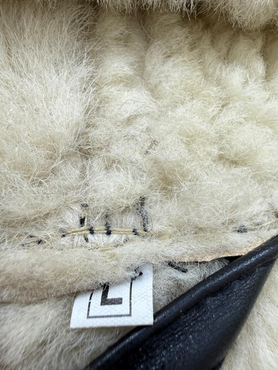 Men's Italian Sheepskin Leather Bomber Jacket Black Premium Soft Fur Asian Size L