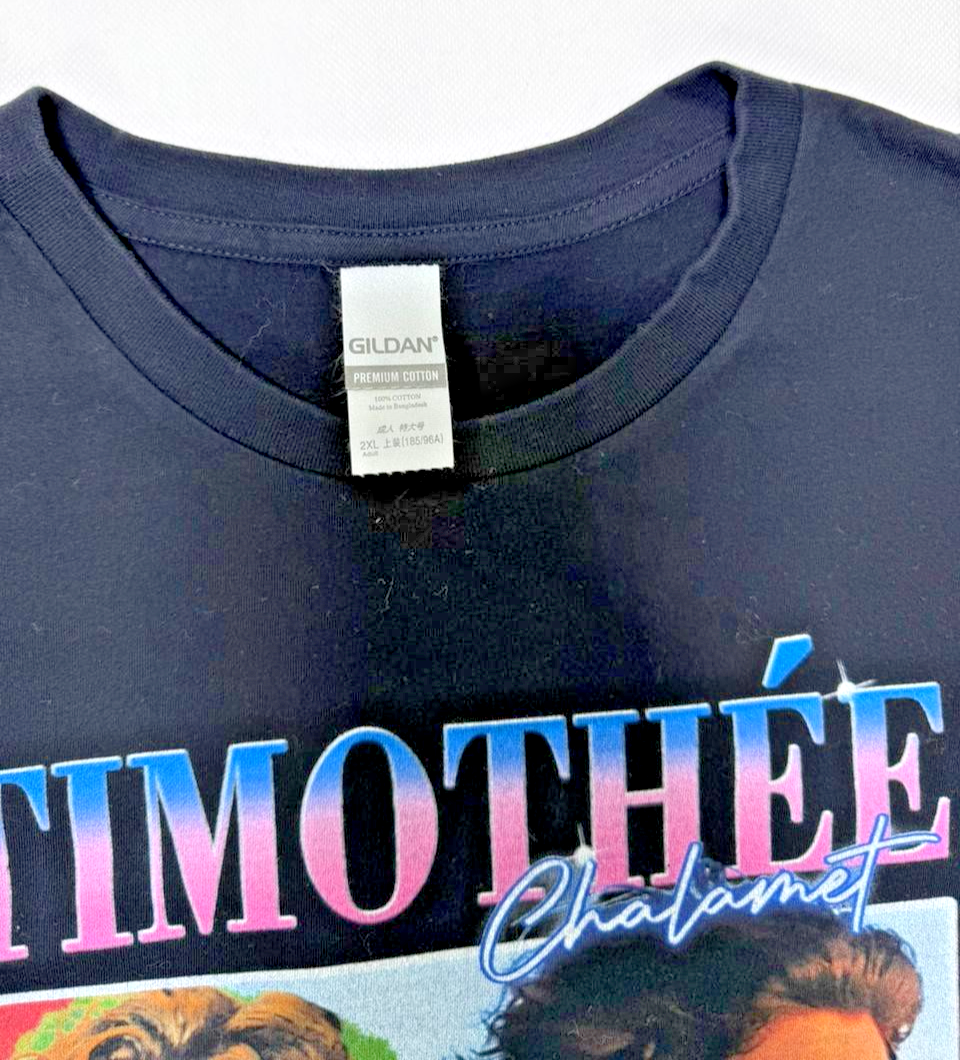 Timothee Chalamet Black Photo Collage T-Shirt Men's 2Xl