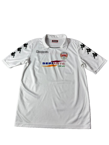 Kappa Men's Small Football Jersey White Etra Barletta 2008 Soccer Shirt