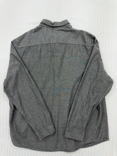 C&A Men’s Gray XXL Cotton Blend Button-Up Long Sleeve Shirt