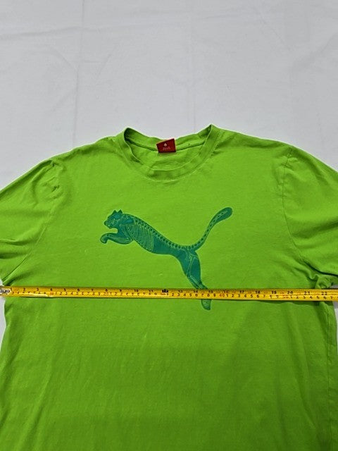 Puma Men's XL Green Cotton Short Sleeve Crewneck T-Shirt Sport Lifestyle