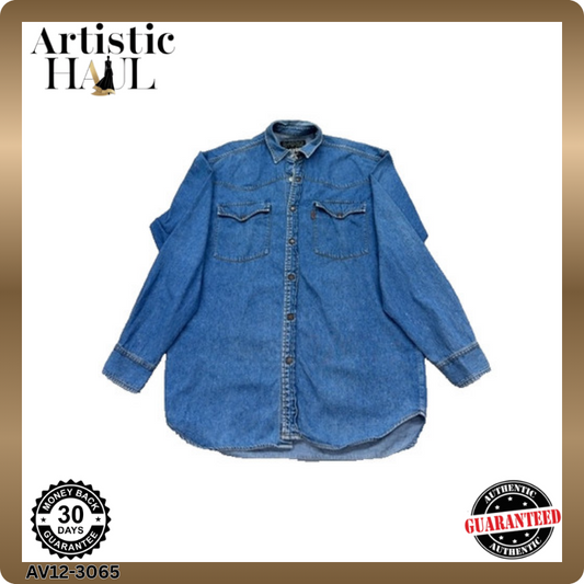 Vintage Levi's Men's Blue Shirt – Size M