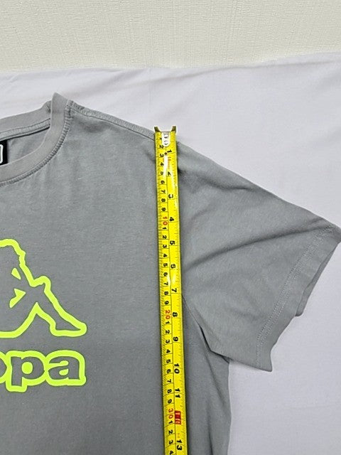 Kappa Men's Grey Cotton Short Sleeve T-Shirt Size L Regular