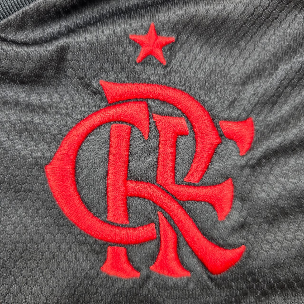 Adidas Men's Black Red Flamengo Soccer Jersey M Short Sleeve