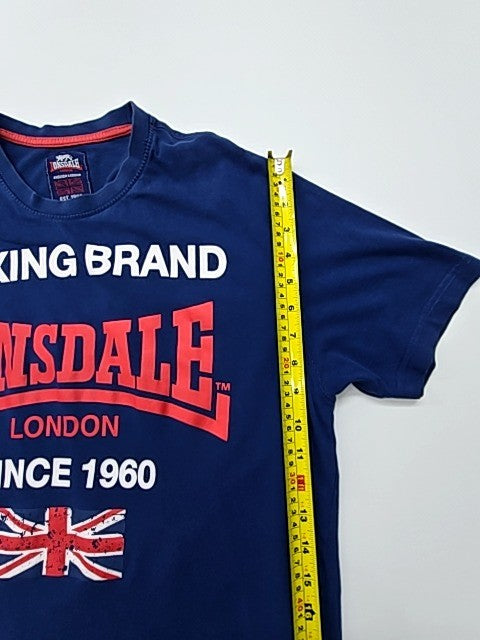 Lonsdale Men Blue Graphic Print T-Shirt Size XL Excellent Condition
