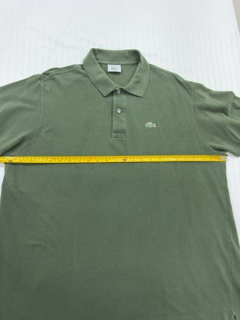 Lacoste Men's Green Polo Shirt Size 7 Classic Fit