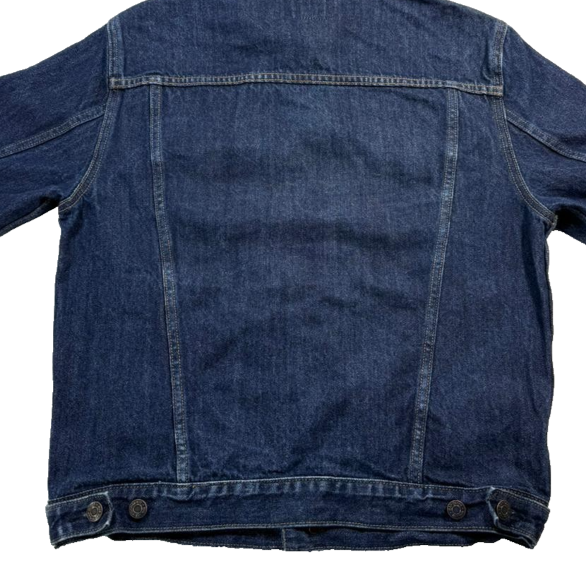 Gap 1969 Men's Dark Wash Denim Jacket Camouflage Camo Liner Trucker Style Size M