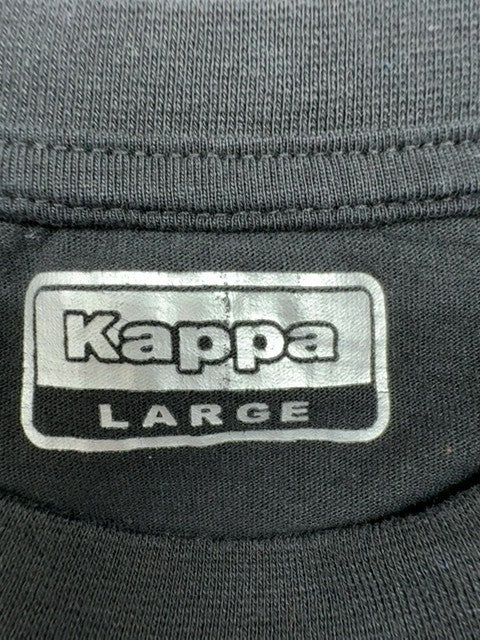 Kappa Men's Black Large Short Sleeve Cotton T-Shirt Logo Crew Neck
