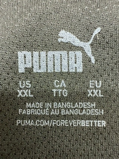 Puma Men's Black Short Sleeve T-Shirt XXL Crew Neck Jersey