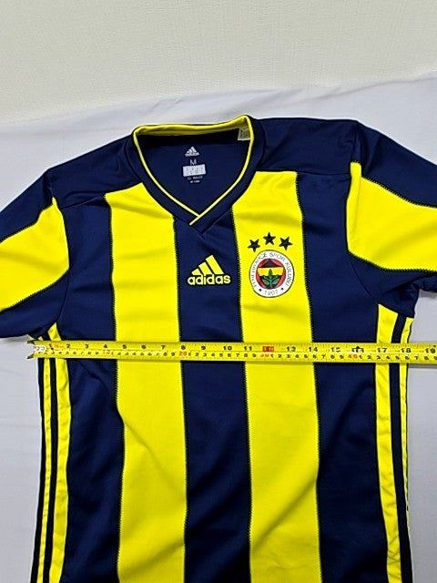 Adidas Men's Fenerbahce Yellow Navy Jersey M Climalite V-Neck