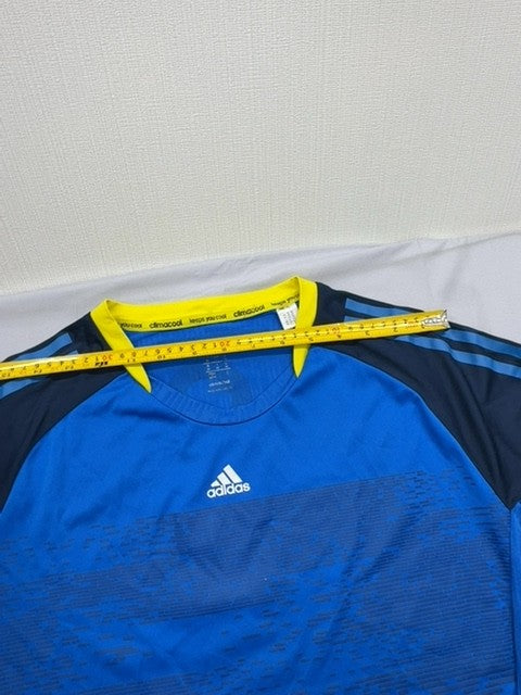 Adidas Men's Blue Striped Climacool T-Shirt Size M
