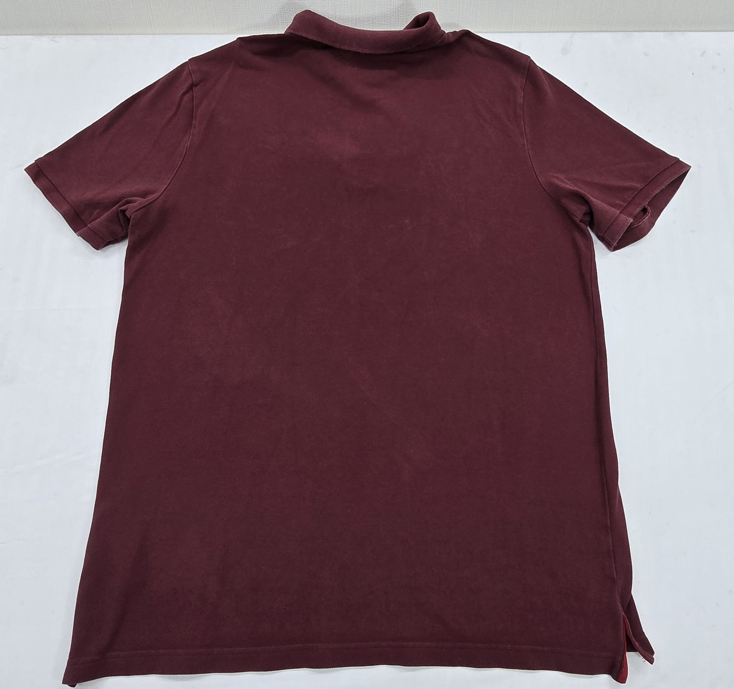 Nike Men's Maroon Polo Shirt Size L Short Sleeve Cotton Button-Down