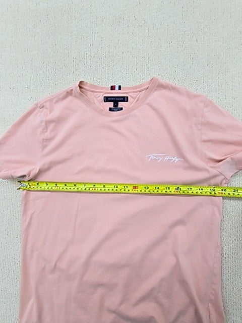 Tommy Hilfiger Pink L Short Sleeve Crewneck Organic Cotton T-Shirt Unisex