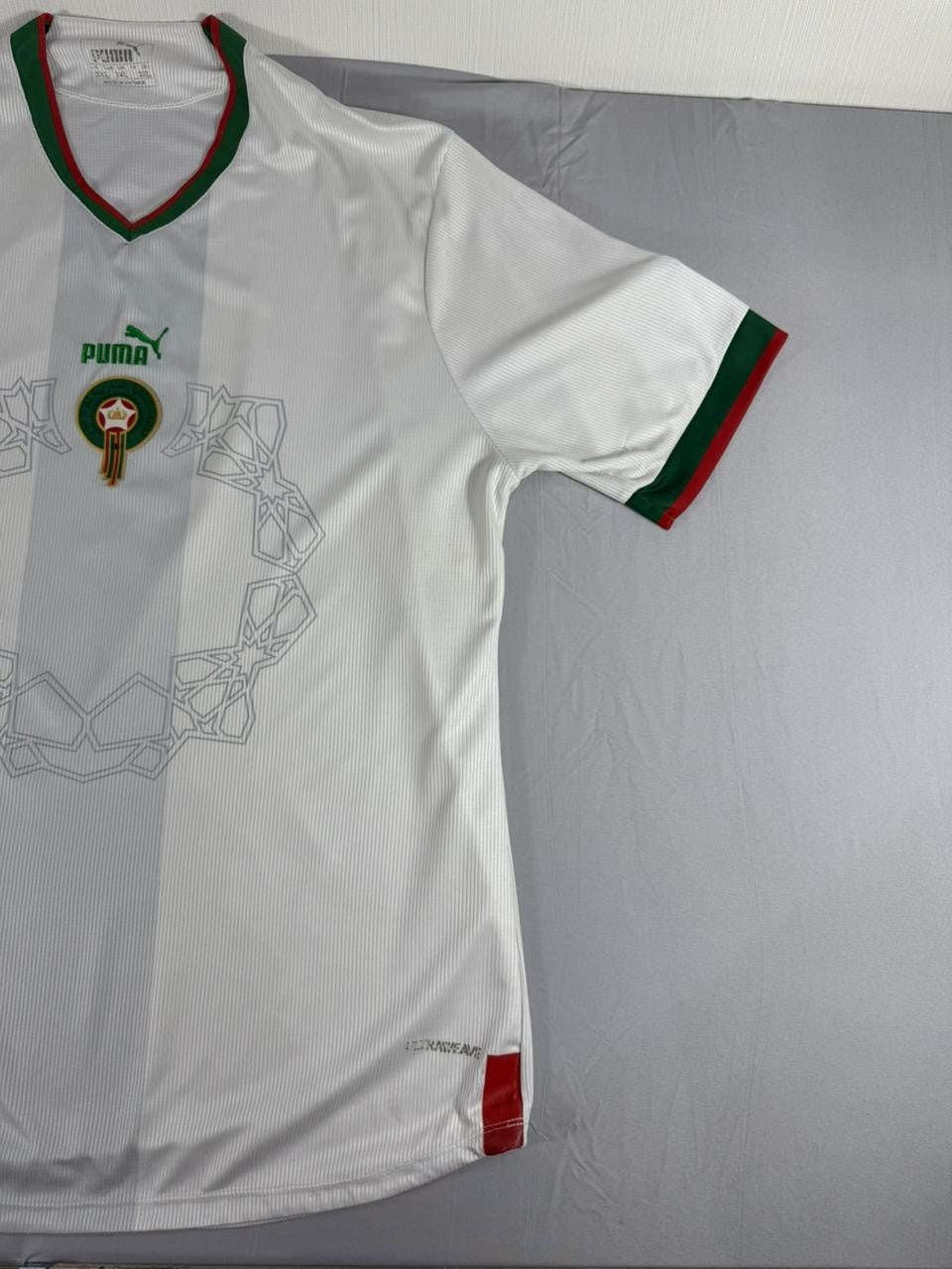 Puma Morocco National Team Football Jersey White Short Sleeve Men Large
