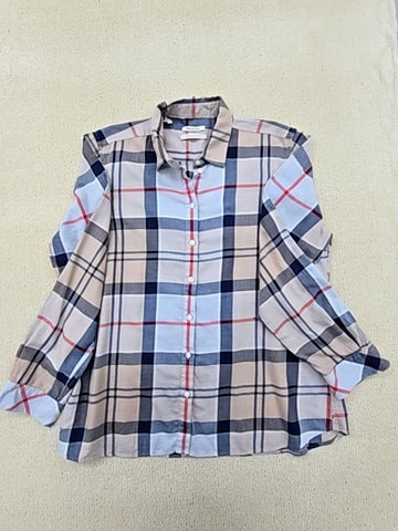 Barbour Men's Regular Fit Plaid Cotton Flannel Long Sleeve Shirt