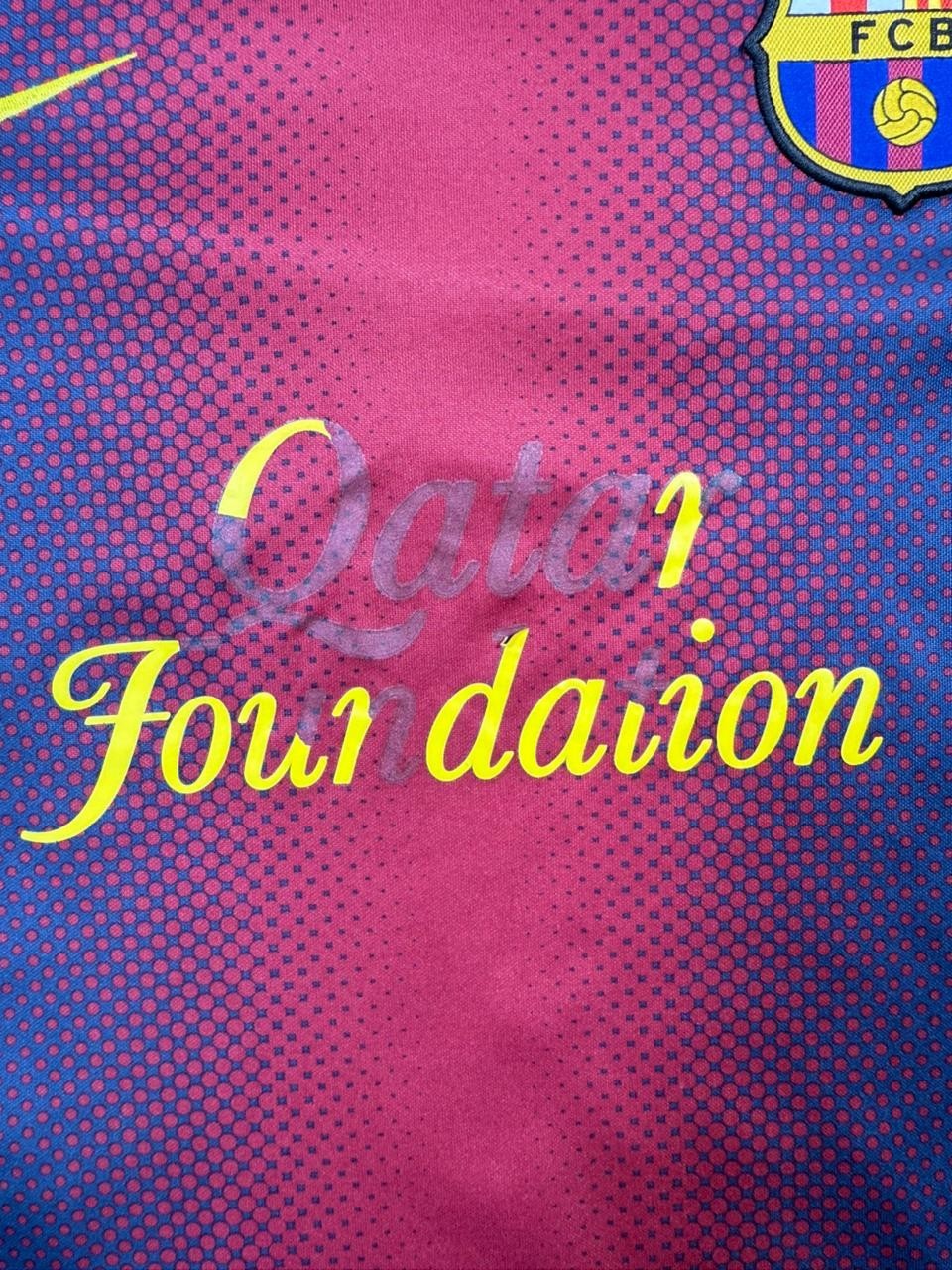 Nike Men's Fc Barcelona Home Jersey Nike Dri-FIT Size M Qatar Foundation Unicef