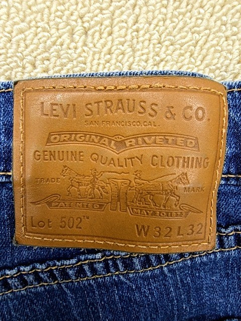 Levi's Men's Blue 502 Taper Jeans W32 L32 Vintage