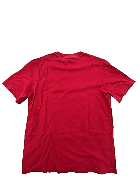 Adidas Men's Red T-Shirt – Size L, Logo, Short Sleeve