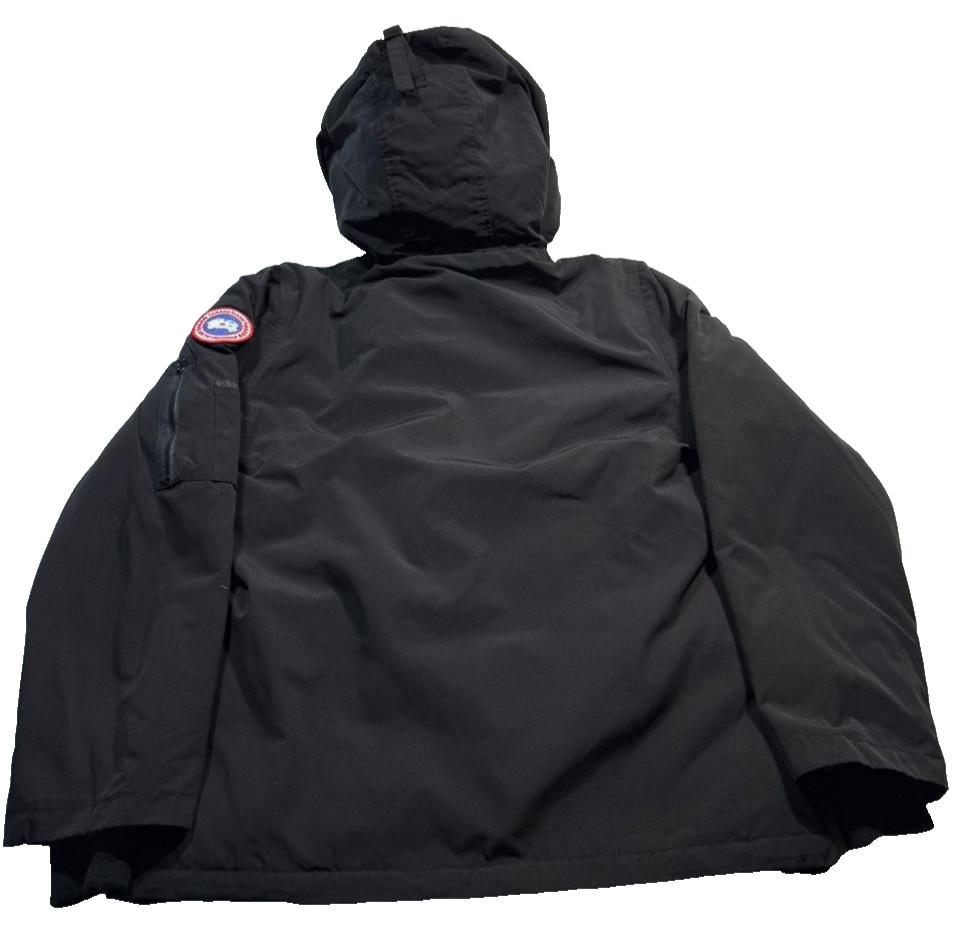 Canada Goose Black Hooded Winter Down Parka Jacket Size M