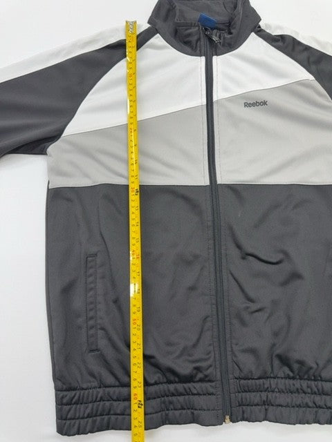 Reebok Boys Black Windbreaker Jacket Size 16A Full Zip Lightweight