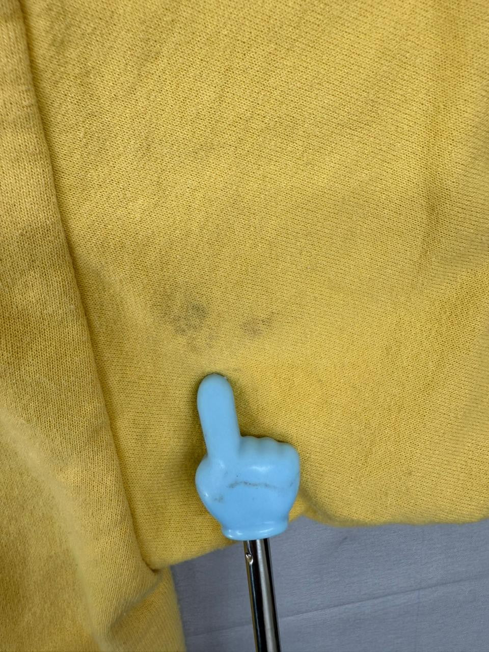 Disney Walt Disney World Yellow Retro Logo Hoodie M Fleece