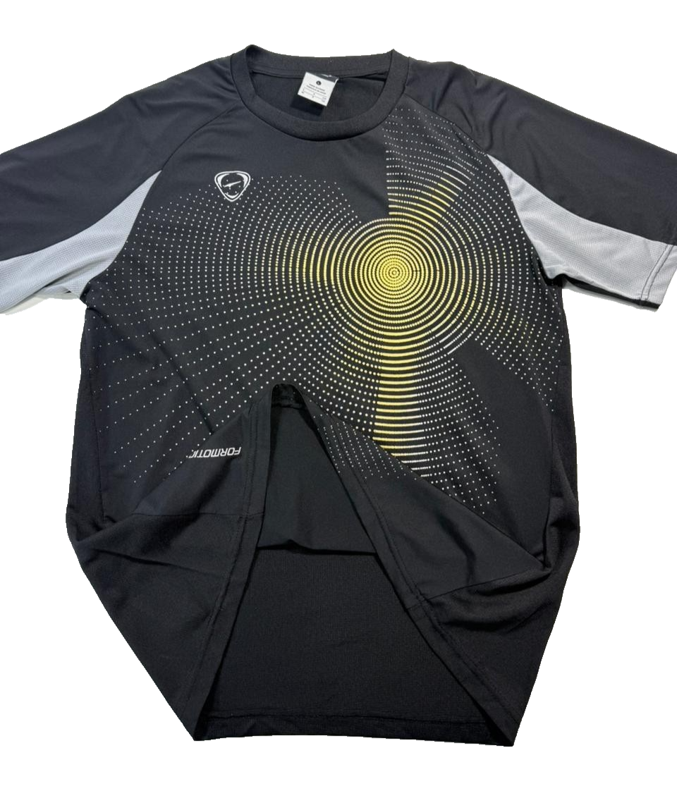 Adidas Formotion Men's Black Grey Training T-Shirt Yellow Graphic Size L