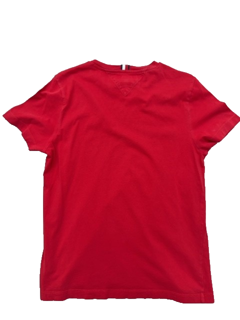 Tommy Hilfiger Men's Red S Short Sleeve Organic Cotton Crewneck T-Shirt