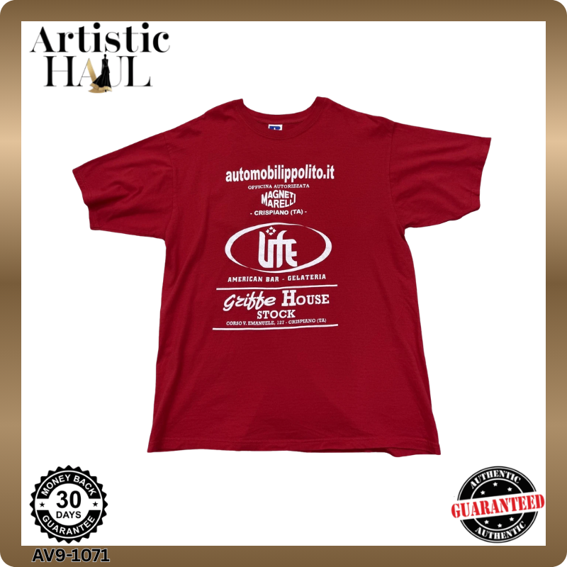 Russell Athletic Unisex Red T-Shirt size L product image 1