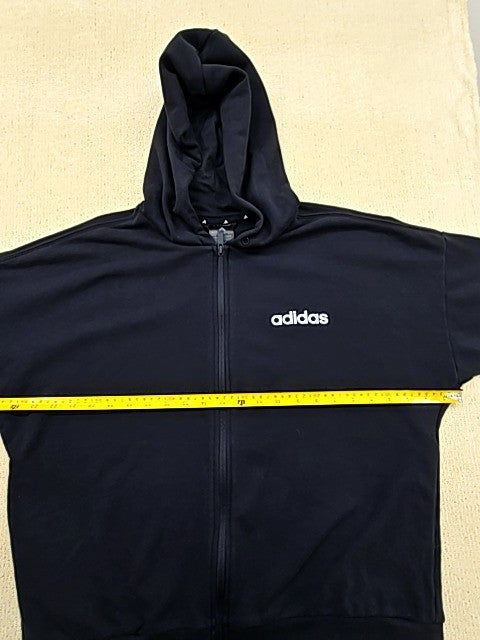 Adidas Men's Full-Zip Fleece Hoodie Black Size L