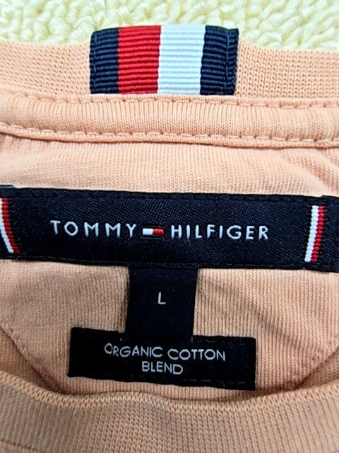Tommy Hilfiger Pink L Short Sleeve Crewneck Organic Cotton T-Shirt Unisex
