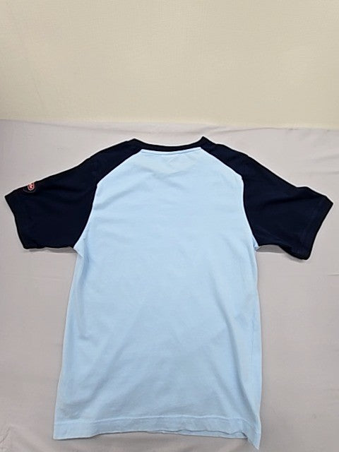 Nike Men's S Light Blue/Navy Raglan Short Sleeve Crewneck Tee