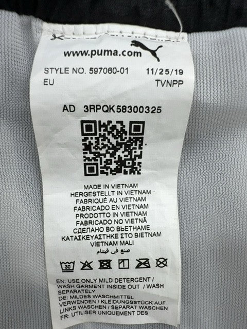 Puma Men's Black White Track Pants Size M Relaxed Fit