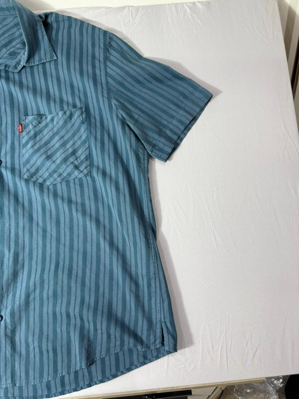 Levi's Red Tab Men's XL Blue Striped Short Sleeve Button Up Shirt