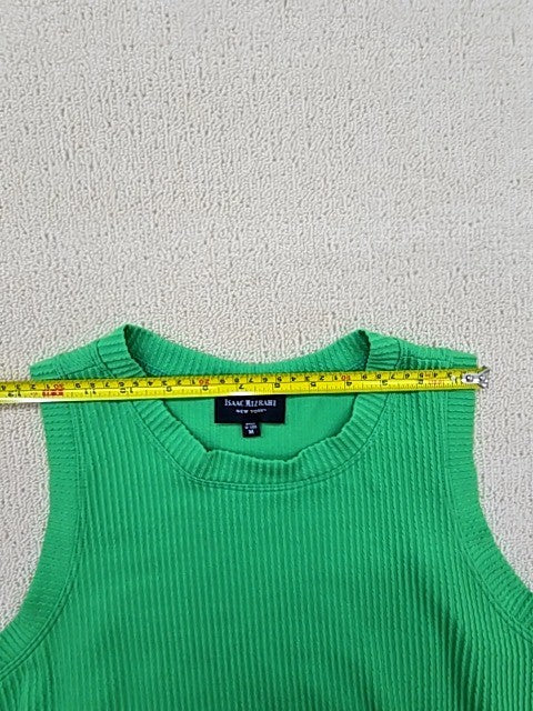 Isaac Mizrahi NY Green Maxi Rib Knit Sleeveless M Women USA