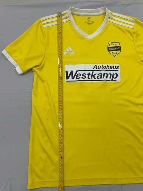 Adidas Men's Yellow VfR Bachem Jersey V-Neck M Vintage