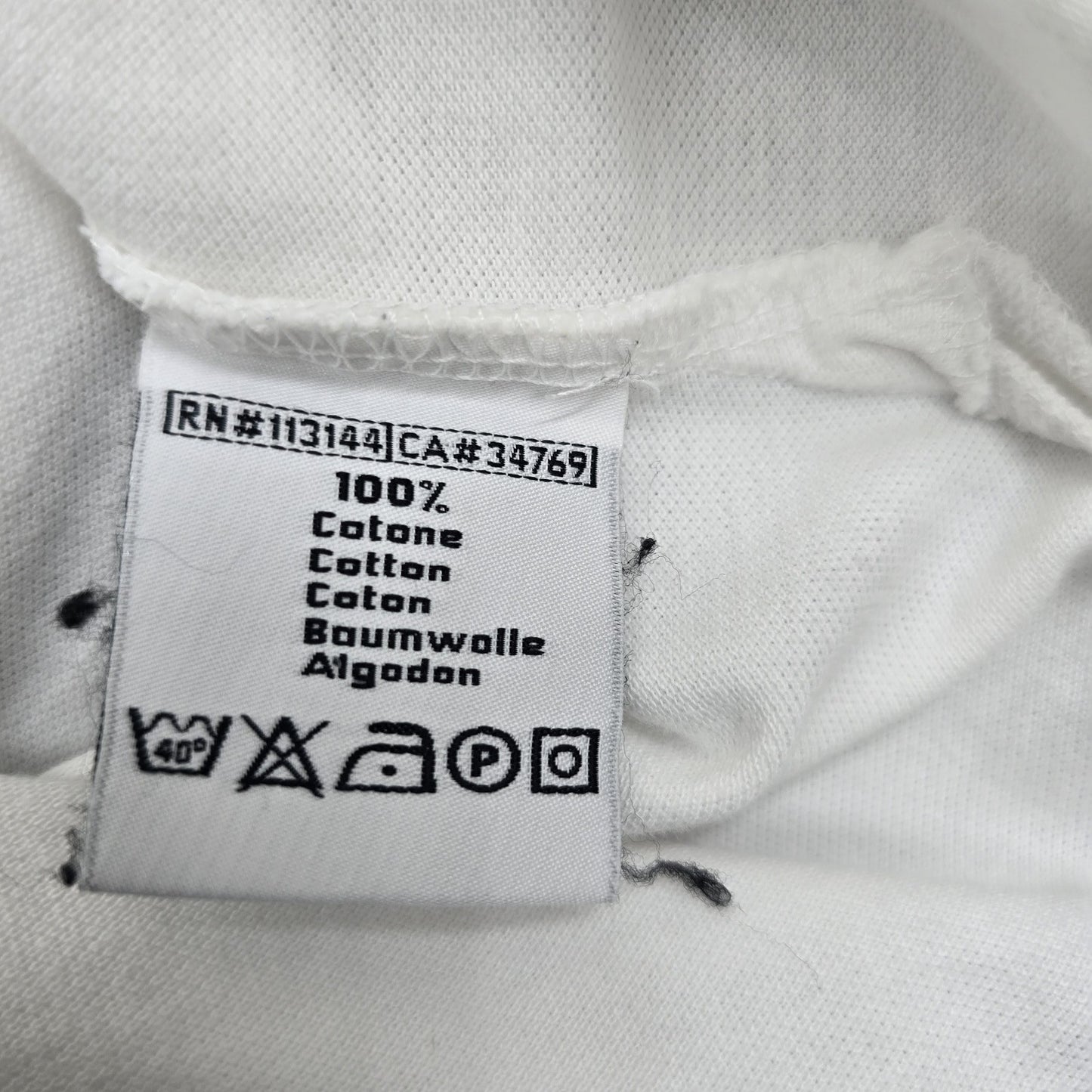 Kappa Men's White Cotton Polo Shirt Large Short Sleeve Button-Down