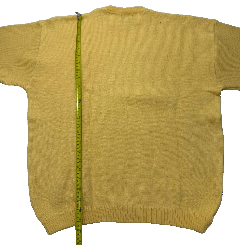 Quechua Yellow Crewneck Knit Sweater Men's Size XL