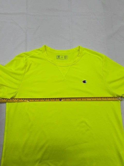 Champion Neon Yellow Athletic Short Sleeve T-Shirt XL Women's
