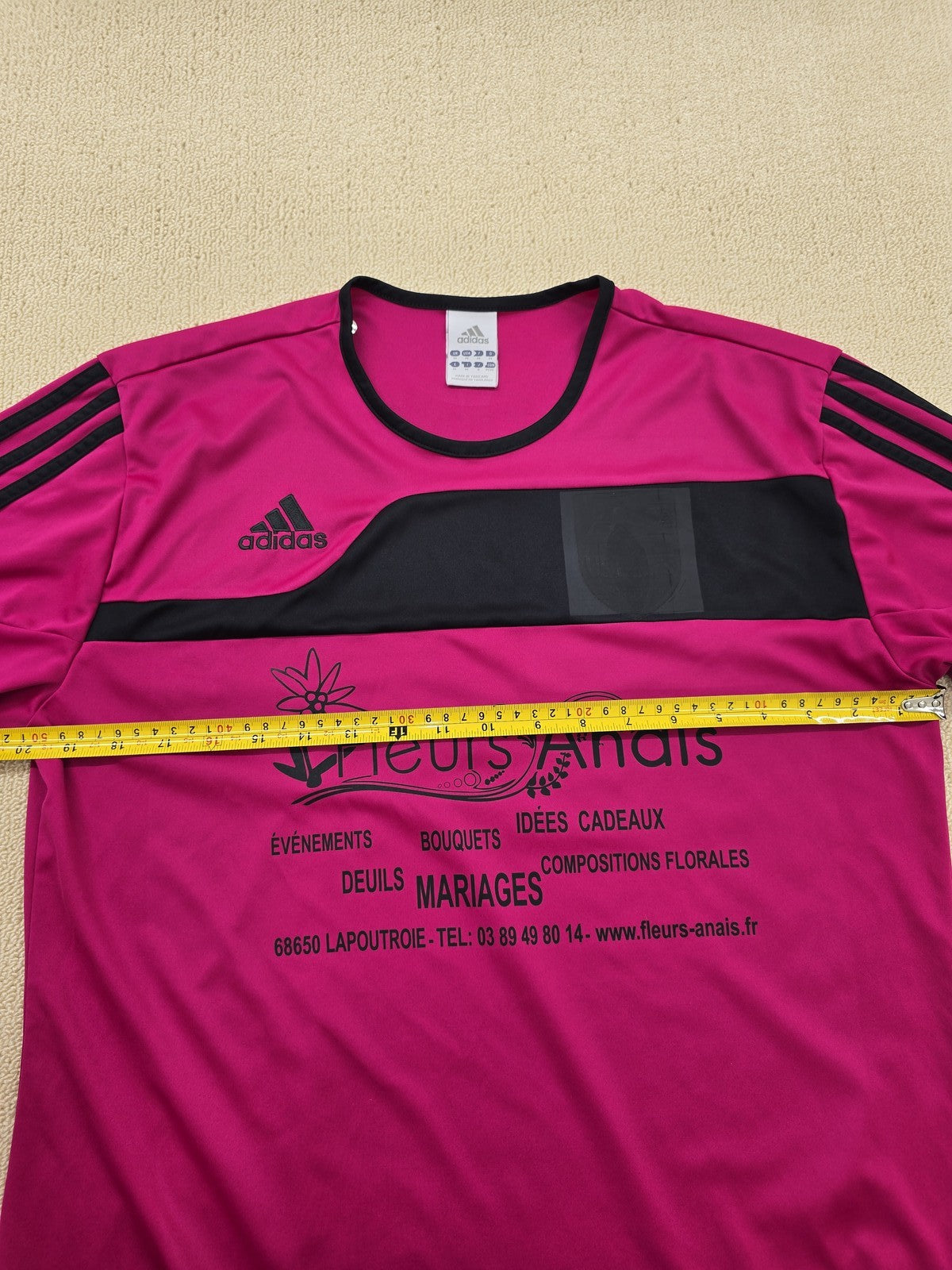 Adidas Purple Striped Jersey Short Sleeve Crewneck M Unisex