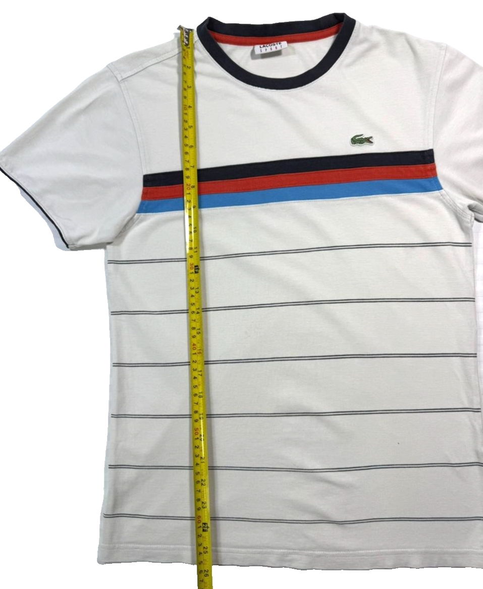 Lacoste Men's Printed Colourblock T-Shirt - Size 2