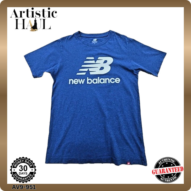 New Balance Men's Blue Crewneck Short Sleeve T-Shirt M