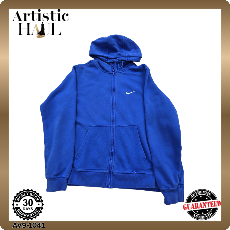 Nike Sportswear Club Fleece Full Zip Blue Hoodie L