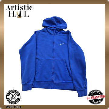 Nike Sportswear Club Fleece Full Zip Blue Hoodie L
